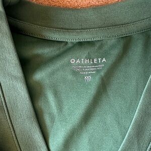 Athleta Forest Green V-Neck Tee
